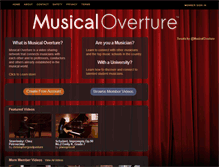 Tablet Screenshot of musicaloverture.com